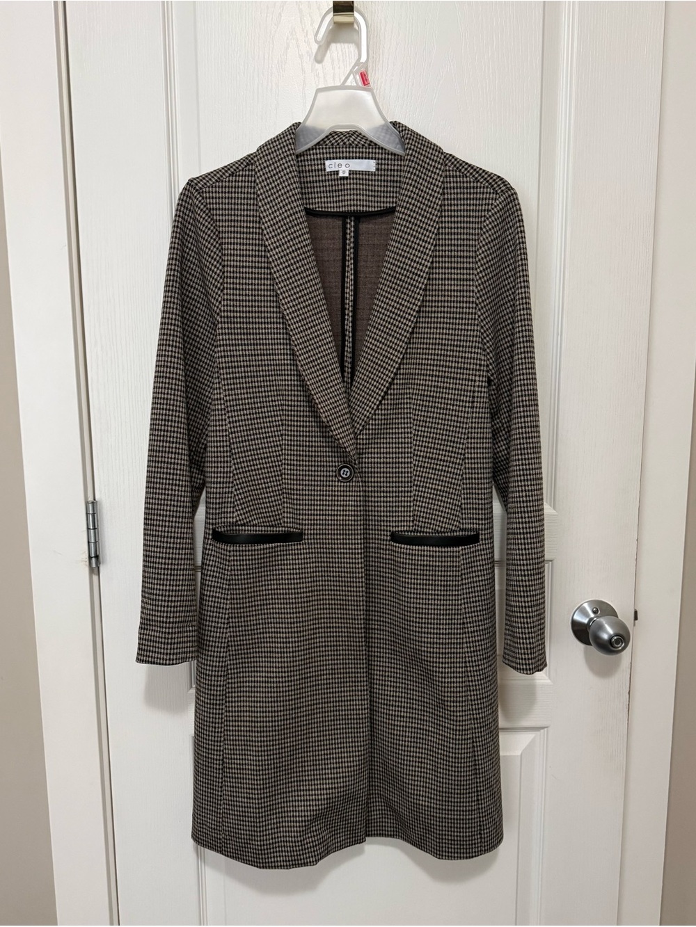 Cleo Brown Long Blazer Business Casual
